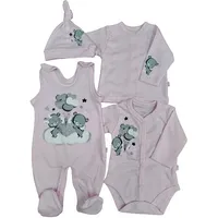 Koala Baby Bērnu veļas komplekts - 4 daļas 11-153 Laime Rozā 56.Izm. 5901780251536