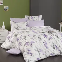 Kokvilnas gultas veļa 160X200 Nesta balta violeta Cottonlove Exclusive 5 1274221