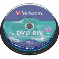 Matricas Dvd-Rw Serl Verbatim 4.7Gb 4X 10 Pack Spindle 43552V