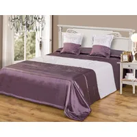 Ortex Dekoratīvais gultas pārklājs Karo 220X240  spilvendrānas 40X40 - 2 gab 118180 Violets 106098