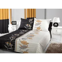 Satīna gultasveļa 200X220 Emma melna balta Premium 211164