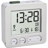 Tfa 60.2545.54 Rc Alarm Clock silver white 4009816032355