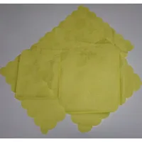 Traipu izturīgas galdauta salvetes 30X30, komplektā 4, vienkrāsains dzeltens, dažādi raksti, zema cena 1641736