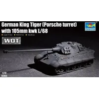 Trumpeter Plastikowy model do sklejania King Tiger w/ 105Mm kWh L/68 Porsche Turret Gxp-721208