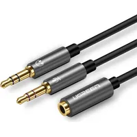 Ugreen 3.5Mm Female to 2 male audio cable Black Ug23.5X3.5M