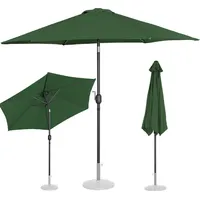 Uniprodo Apaļš terases dārza lietussargs, noliecams, ar kloķi, dia. 270 cm zaļš 10250586