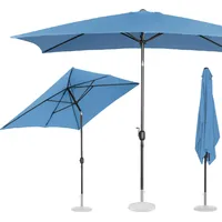 Uniprodo Taisnstūrveida saliekams lietussargs ar kloķi 200 x 300 cm zilā krāsā 10250577