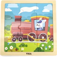 Viga Handy Wooden Puzzle Train 9 elementi 44631