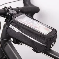 Waterproof bike frame bag with phone holder black Oem100508