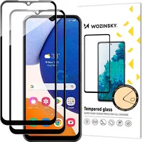 Wozinsky Set 2X 9H pilnekrāna rūdīts stikls Samsung Galaxy A14 5G/A14 ar melnu rāmi 5907769309182