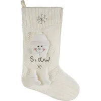 Ziemassvētku rotājums Kaira zeķu apavu sniegavīru krēms 368743