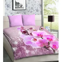 3D mikrosatīna gultas veļa 160X200 13 Pink Flowers 1016 BedYou 1640678