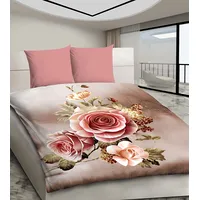 3D mikrosatīna gultas veļa 160X200 18 Pink Roses 1061 BedYou 1640683