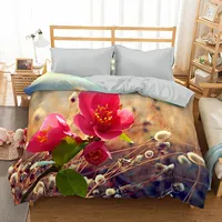 3D mikrosatīna gultas veļa 160X200 29 Pink Cherry Blossoms 0011 BedYou 1949515