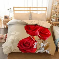 3D mikrosatīna gultas veļa 200X220 30 Royal Roses Red 0024 BedYou 1949533