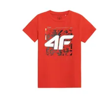 4F T-Shirt Junior Hjz21-Jtsm008B red Hjz21Jtsm008Bczerwony