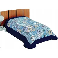 Akrila segas gultas pārklājs 155X220 3D Fluff 64 Ceramic Blue mozaīka 1640277