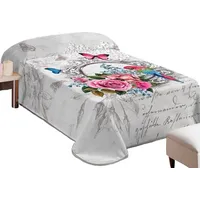 Akrila segas gultas pārklājs 155X220 3D Fluff 16 Brides Fulfillment ziedi papagailis 1640265
