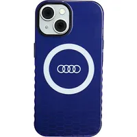 Audi Iml Big Logo Magsafe Case iPhone 15  14 13 6.1 niebieski navy blue hardcase Au-Imlmip15-Q5 D2-Be Au-Imlmip15-Q5/D2-Be