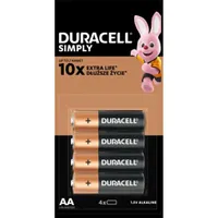 Baterijas Duracell Aa Lr6 4Pack 5000394129733