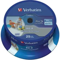 Bd-R Verbatim 25Gb 6X Datalife 25 Pack Spindle Wide Printable no Id 43811V