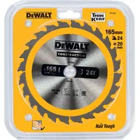 Dewalt-Akcesoria ripzāģis koka griešanai 165/20/1,8 mm, 24 zobi, Construction Dewalt Dt1934-Qz