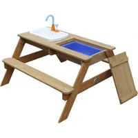Emīlijas piknika galds ar soliņu, akumulatoru darbināmu izlietni un ūdens/smilšu tvertnēm A031.030.00