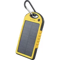 Forever Stb-200 Solar Power Bank 5000 mAh Universāla Ārējas uzlādes baterija 5V 1A  Micro Usb Kabelis Dzeltens Gsm011226
