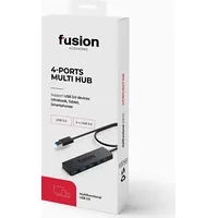 Fusion Usb 3.0 uz 4 x sadalītājs 5 Gb s melns Eu Blister Fus4Hub30Bk