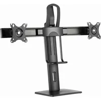 Gembird Ms-D2-01 Double monitor desk stand, height adjustable, black