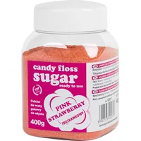 Gsg24 Krāsains cukurs kokvilnas konfektes rozā zemeņu garšai 400G Cuk-Roz-Tru-400G