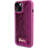 Guess Sequin Script Logo Case for iPhone 13 Magenta Guhcp13Mpsfdgsf