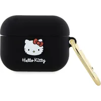 Hello Kitty Hkap3Dkhsk Airpods Pro cover czarny black Silicone 3D Head