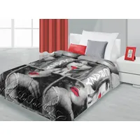 Jauniešu dekoratīvais gultas pārklājs 170X210 Kiss 4 sarkanas lūpas 1160272