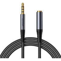 Joyroom stereo audio cable Aux 3.5 mm mini jack Male - Female 1.2 m black Sy-A09 Black