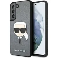 Karl Lagerfeld Pu Saffiano Head Case for Samsung Galaxy S22 Silver Klhcs22Msakhsl