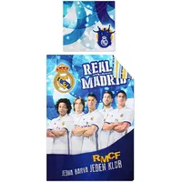 Kokvilnas gultas veļa 140X200 Real Madrid 1621 Ronaldo Ramos Modric spilvendrāna 70X90 Rm-5019Bl