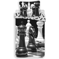 Kokvilnas gultas veļa 140X200 šaha spilvendrāna 70X90 šahs 23. augusts 21Bs068