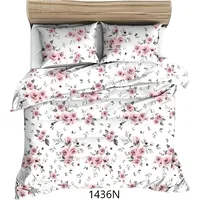 Kokvilnas gultasveļa 160X200 balti rozā ziedi 1436 N kokvilna Maks 2302186