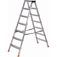 Krause Dopplo double-sided step ladder silver 120434