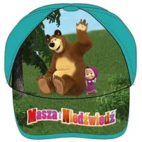 Maša un lācis beisbola cepure 52 tirkīza 6898 zēnu Masha and the Bear kokvilna 5200002