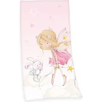 Pludmales dvielis 75X150 Fairy Little rozā bērnu kokvilna H23 6151202516