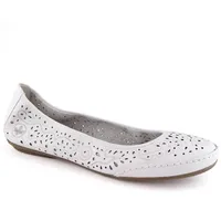 Rieker Leather comfortable openwork shoes W Rkr649, white