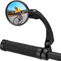 Rockbros Apaļš kreisais atpakaļskata velosipēda spogulis - melns 7016802870232