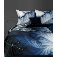 Satīna gultas veļa 220X200 Premium 16 zila ar 3D efektu 415922