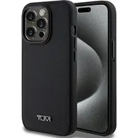 Tumi Tuhmp15Lrbak iPhone 15 Pro 6.1 czarny black hardcase Leather Balistic Pattern Magsafe