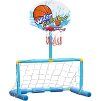 Ūdens basketbola komplekts 2In1 futbola vārti  bumbas sūknis 51091
