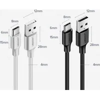 Ugreen cable Usb - Type C 480 Mbps 3 A 1.5 m black Us287 60117