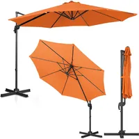 Uniprodo Dārza lietussargs sānu rokā noliecams apaļš diam. 300 cm oranžs 10250534