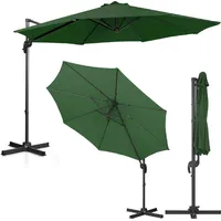 Uniprodo Dārza lietussargs sānu rokā noliecams apaļš diam. 300 cm zaļš 10250533